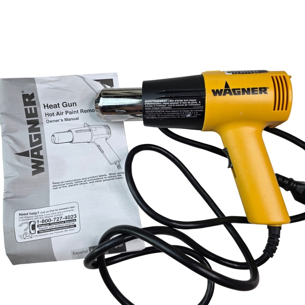Wagner Heat Gun 0503172 Hot Air Paint‎ Removal Tool 1200W Yellow Black Manual T1